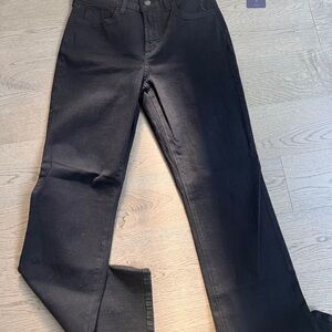 NWT NYDJ Marilyn  straight leg jeans Black 6P